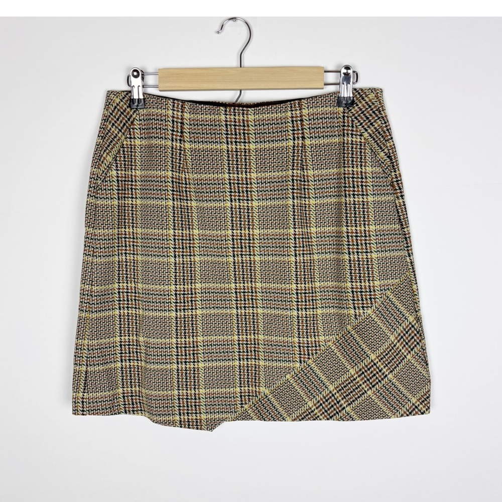 Cabi Pastime Skirt Women’s Size Medium Plaid Pockets Academia Pull On Preppy - Picture 7 of 7